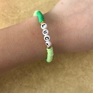 “Luck” St. Patrick’s day handmaid bracelet